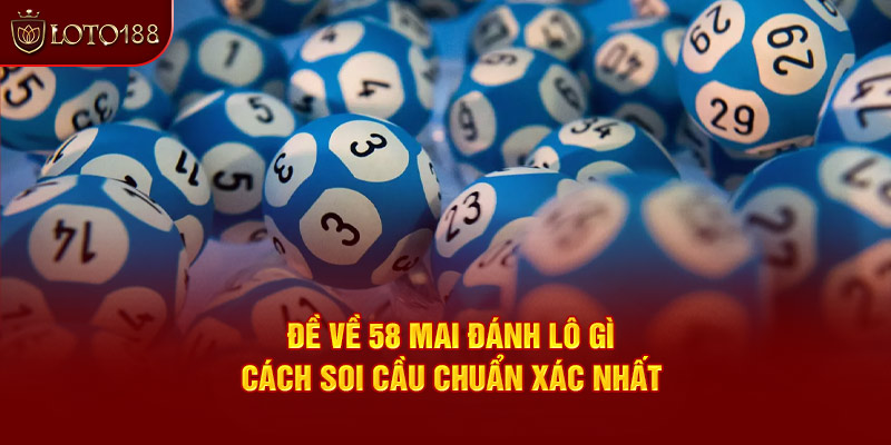 đề về 58 mai đánh lô gì tại loto188